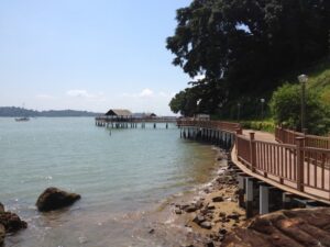 Coastal boardwalk at Changi Point