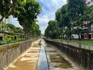 Canal along Buangkok Drive, with Serangoon Park Connector on the right