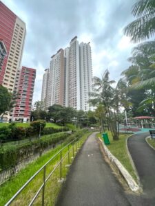 Park running alongside cannel near BB Ave 1 with Skyline I @ Bukit Batok