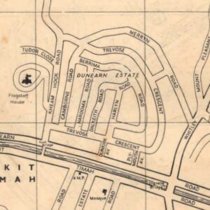 1954 street map of Dunearn Estate. Map 53