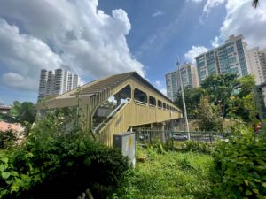 Lorong Chuan Overhead Bridge seen from Li Hwan Close.