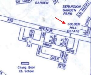 1978 street map of Mei Hwan estate with Golden Hill Estate now across the road. Map 110.