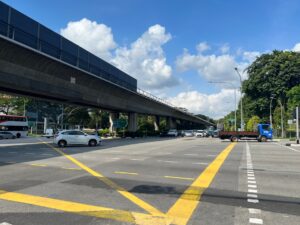Junction of Clementi Road and Commonwealth Avenue West looking eastward towards Dover and Buona Vista