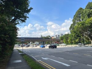 Clementi Road looking north towards Commonwealth West Avenue and Ulu Pandan beyond