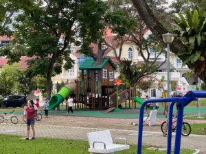 Pretty cool playground set at Clover Crescent Neighbourhood Park. 