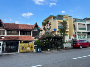 The Coral Park Magic Tree near the northern end of Jalan Pemimpin. 