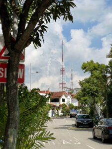 Bukit Batok Transmitting Station looming large over the neighbourhood. 