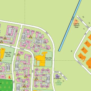 2007 edition of the Singapore Street Map (sheet 110) with Sungei Loyang now missing